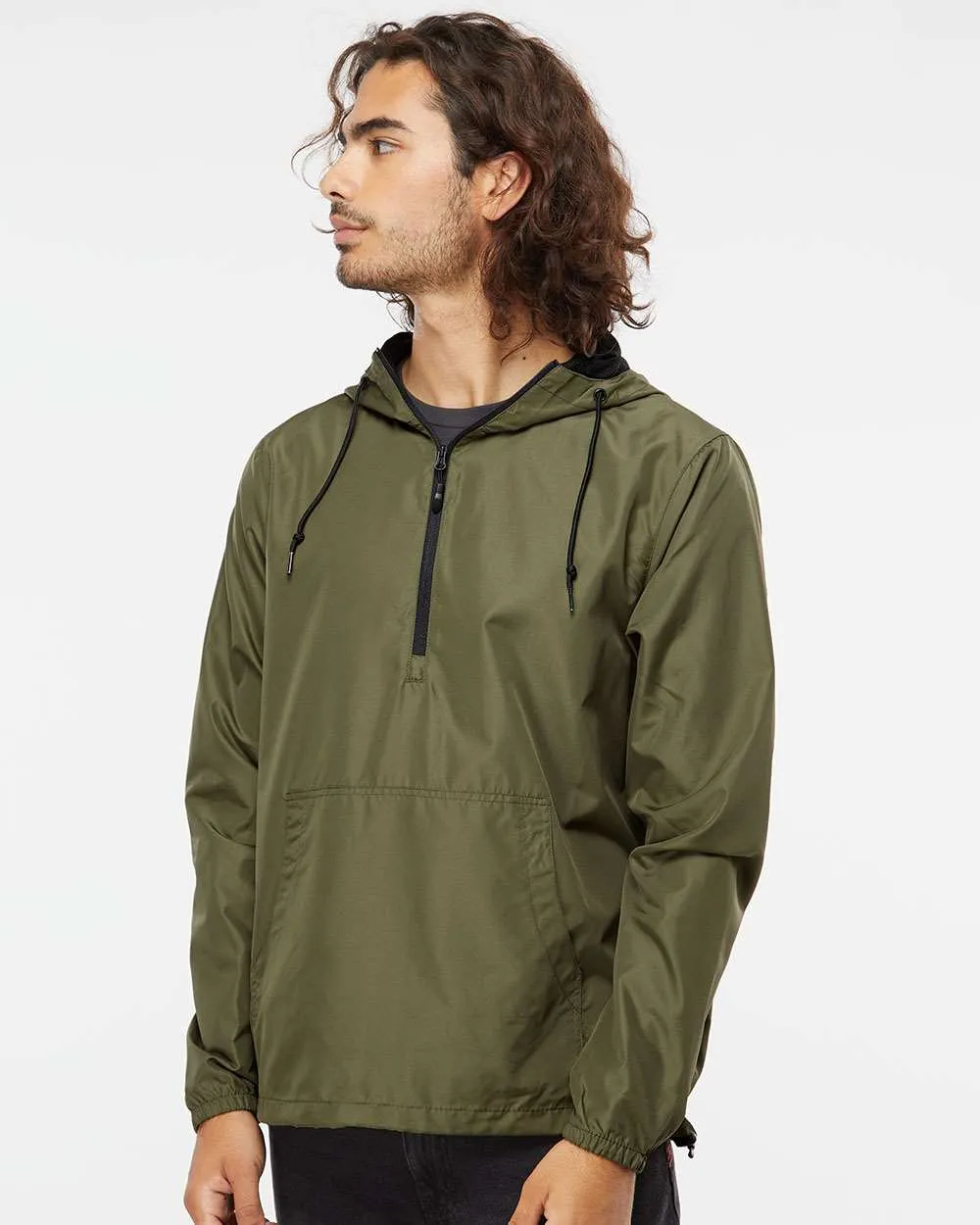 Independent Trading Co. Lightweight Windbreaker Pullover Jacket 