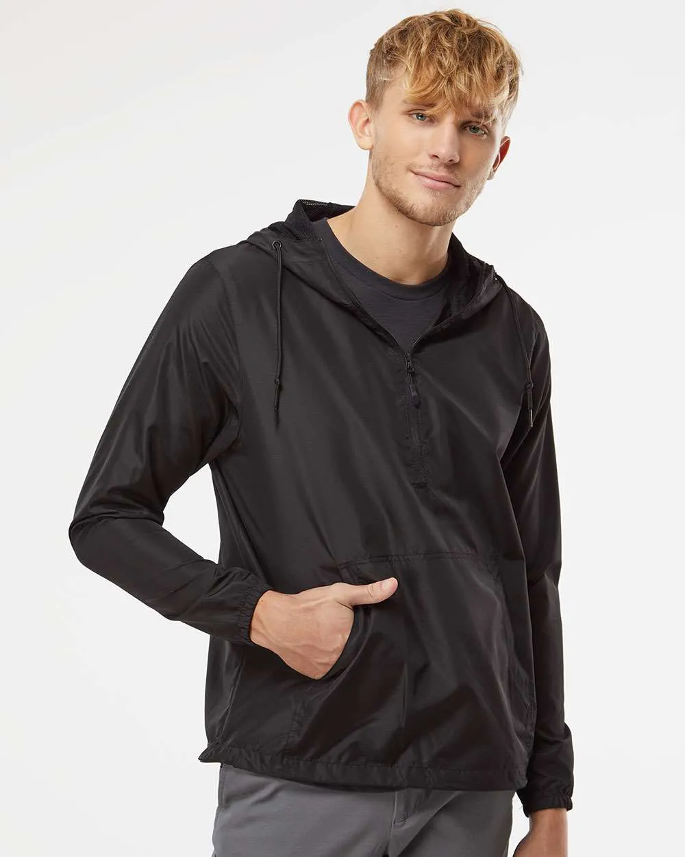 Independent Trading Co. Lightweight Windbreaker Pullover Jacket 