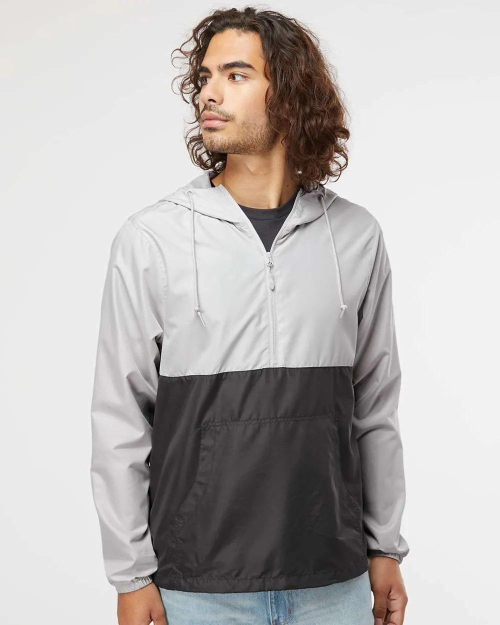 Independent Trading Co. Lightweight Windbreaker Pullover Jacket 