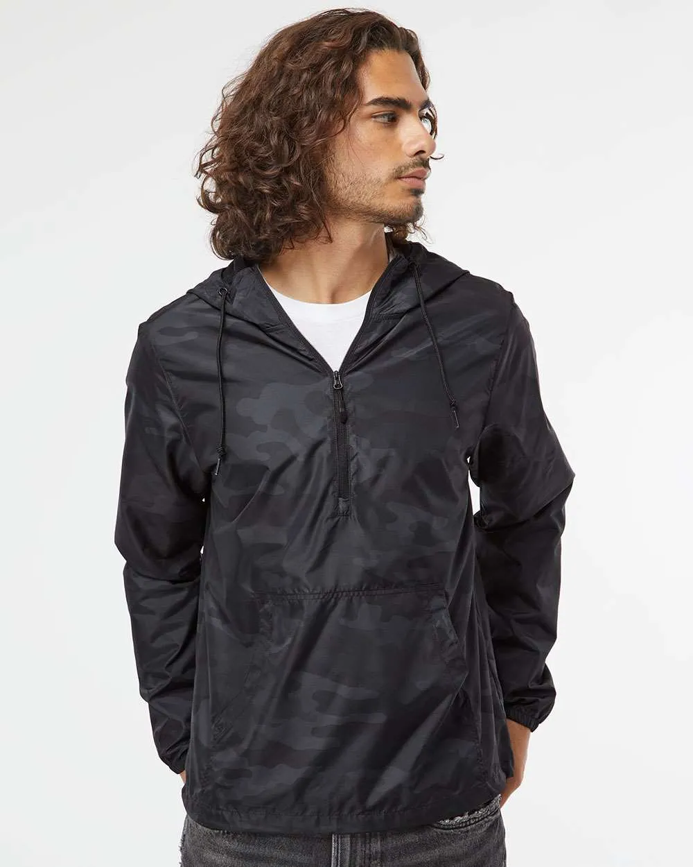 Independent Trading Co. Lightweight Windbreaker Pullover Jacket 