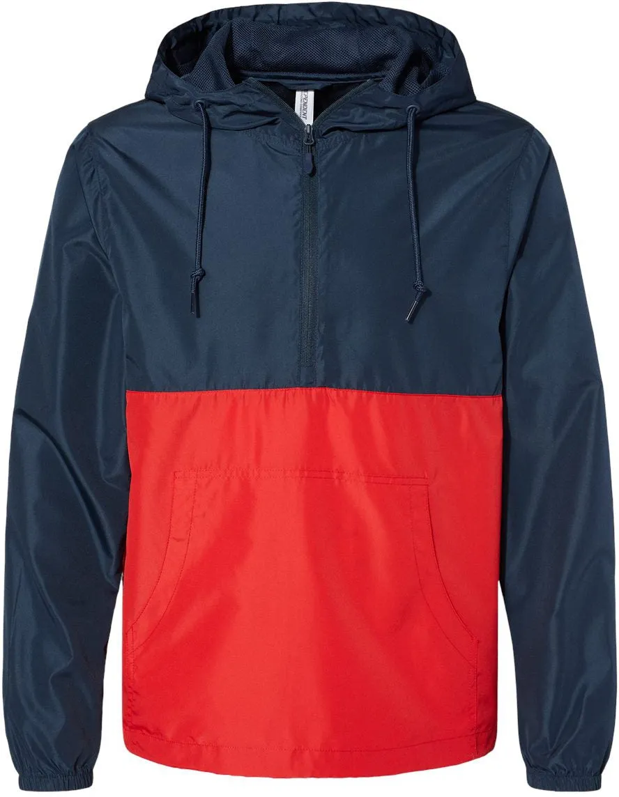 Independent Trading Co. Lightweight Windbreaker Pullover Jacket 