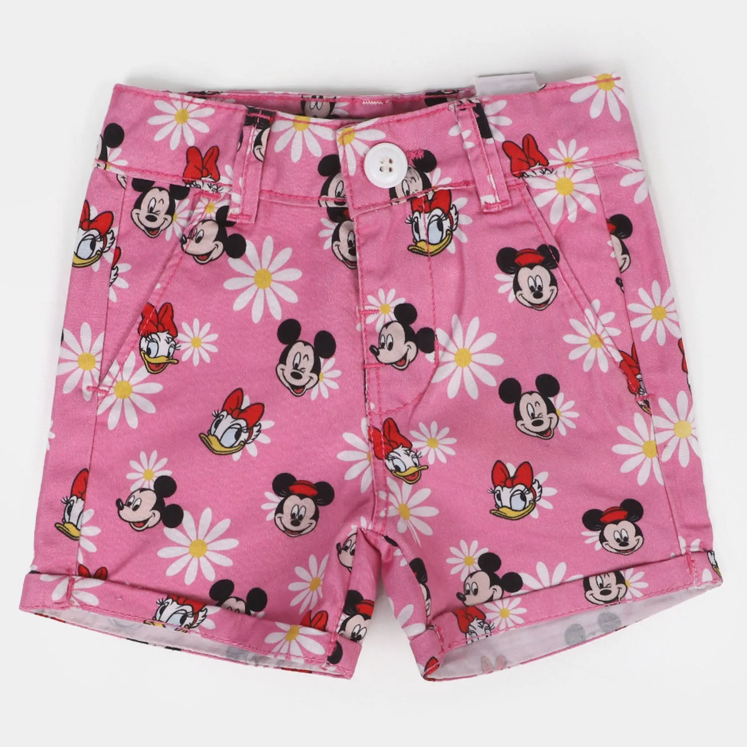 Infant Girls Cotton Short Character - Pink