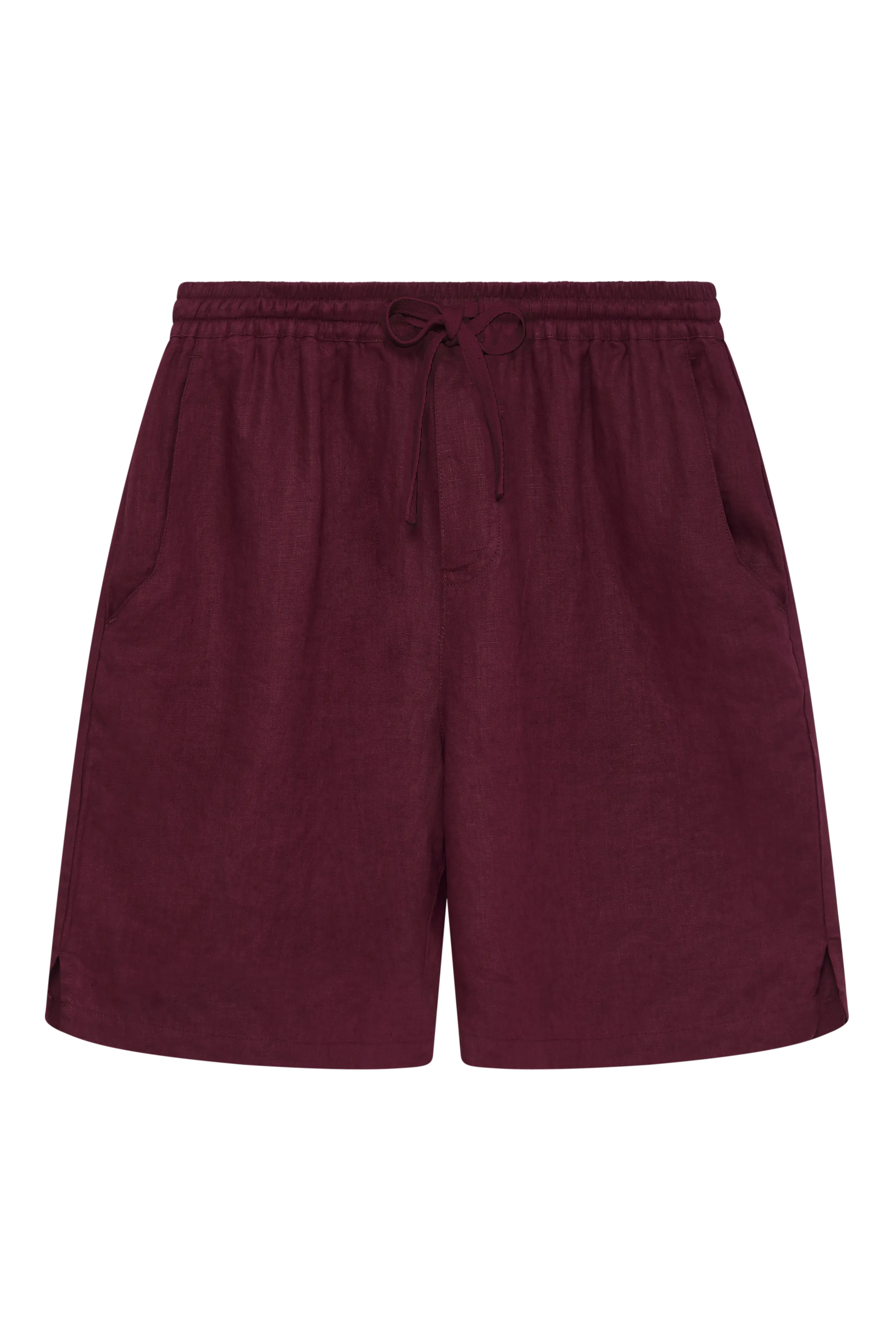 Jerry Linen Shorts Berry Red