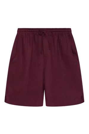 Jerry Linen Shorts Berry Red