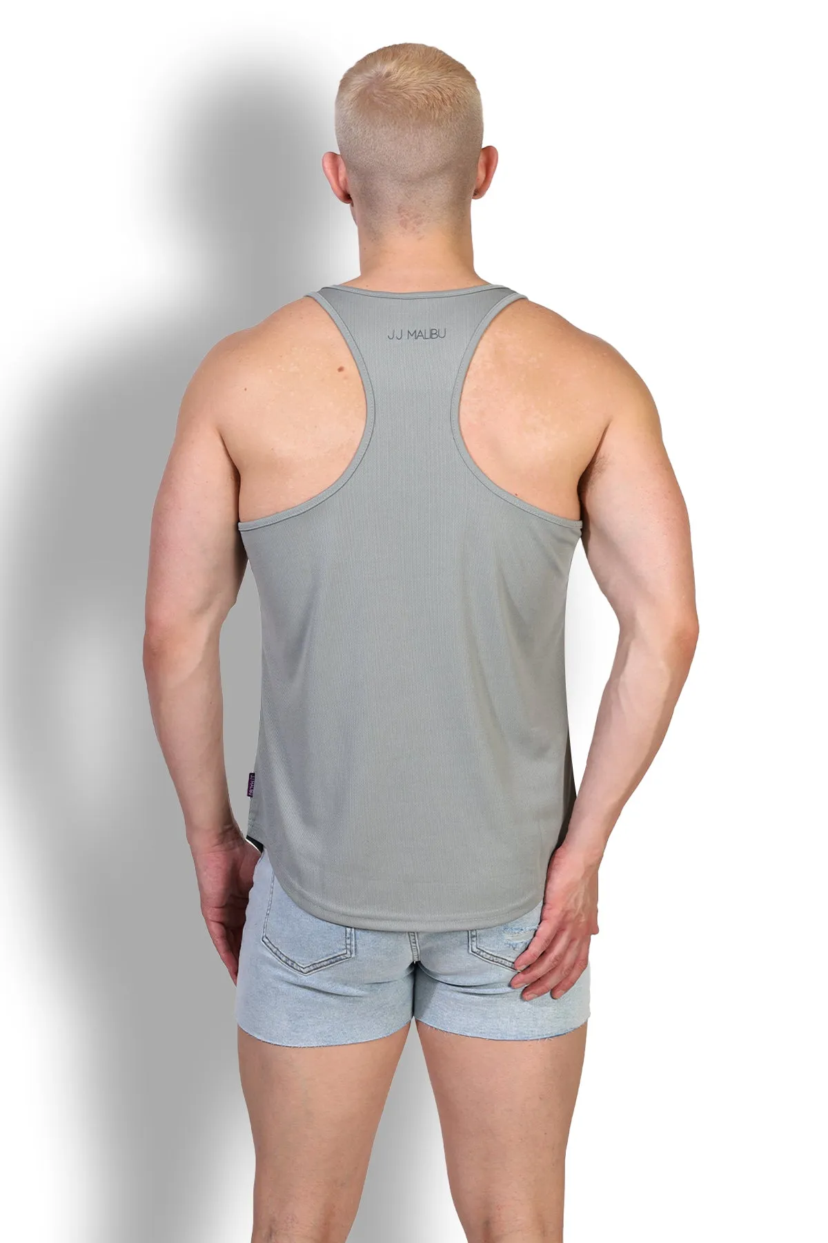 JJ Cool-Dry Gym Stringer - Light Grey