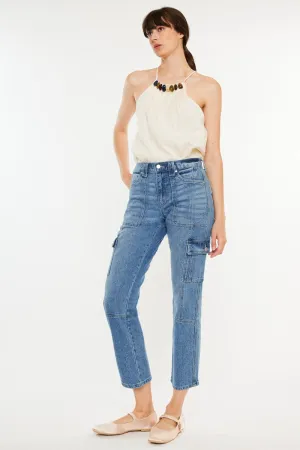 Julie Medium Wash Cargo Denim Jeans