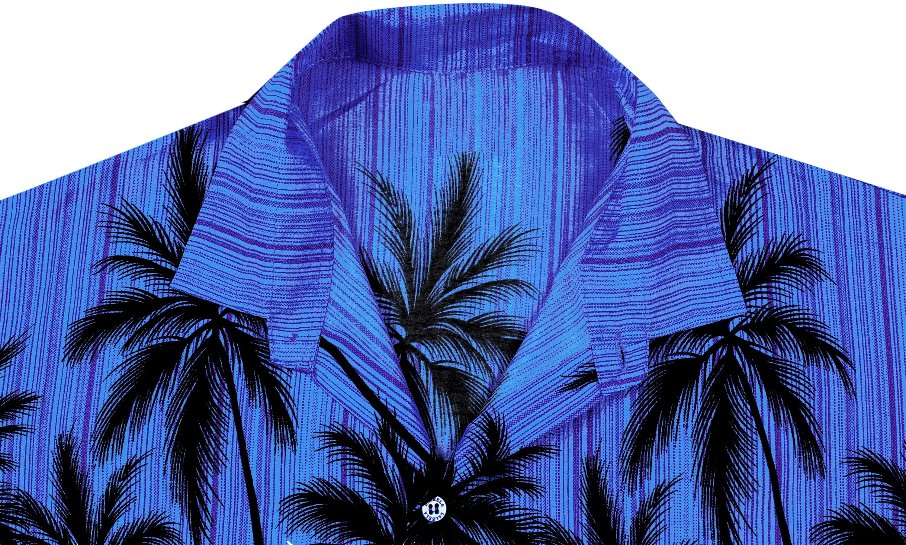 LA LEELA Shirt Casual Button Down Short Sleeve Beach Shirt Men Aloha Pocket shirt Blue_W382