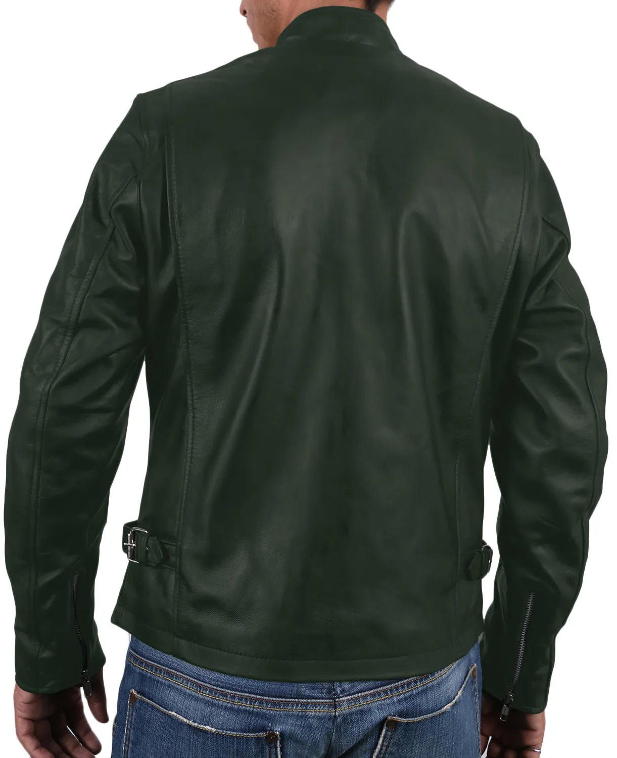 Leather Jackets Hub Mens Genuine Lambskin Leather Jacket (Black, Classic Jacket) - 1501070