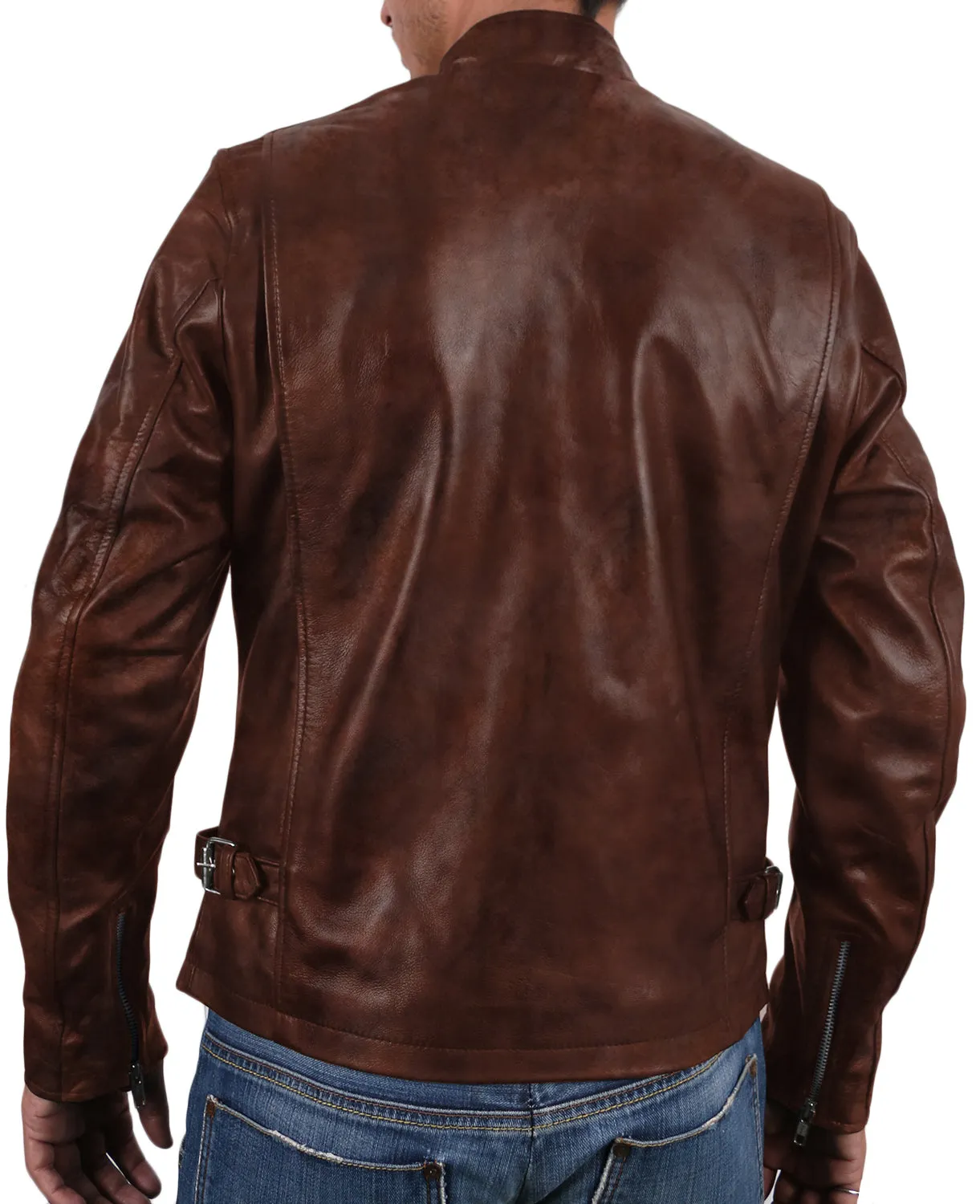 Leather Jackets Hub Mens Genuine Lambskin Leather Jacket (Black, Classic Jacket) - 1501070