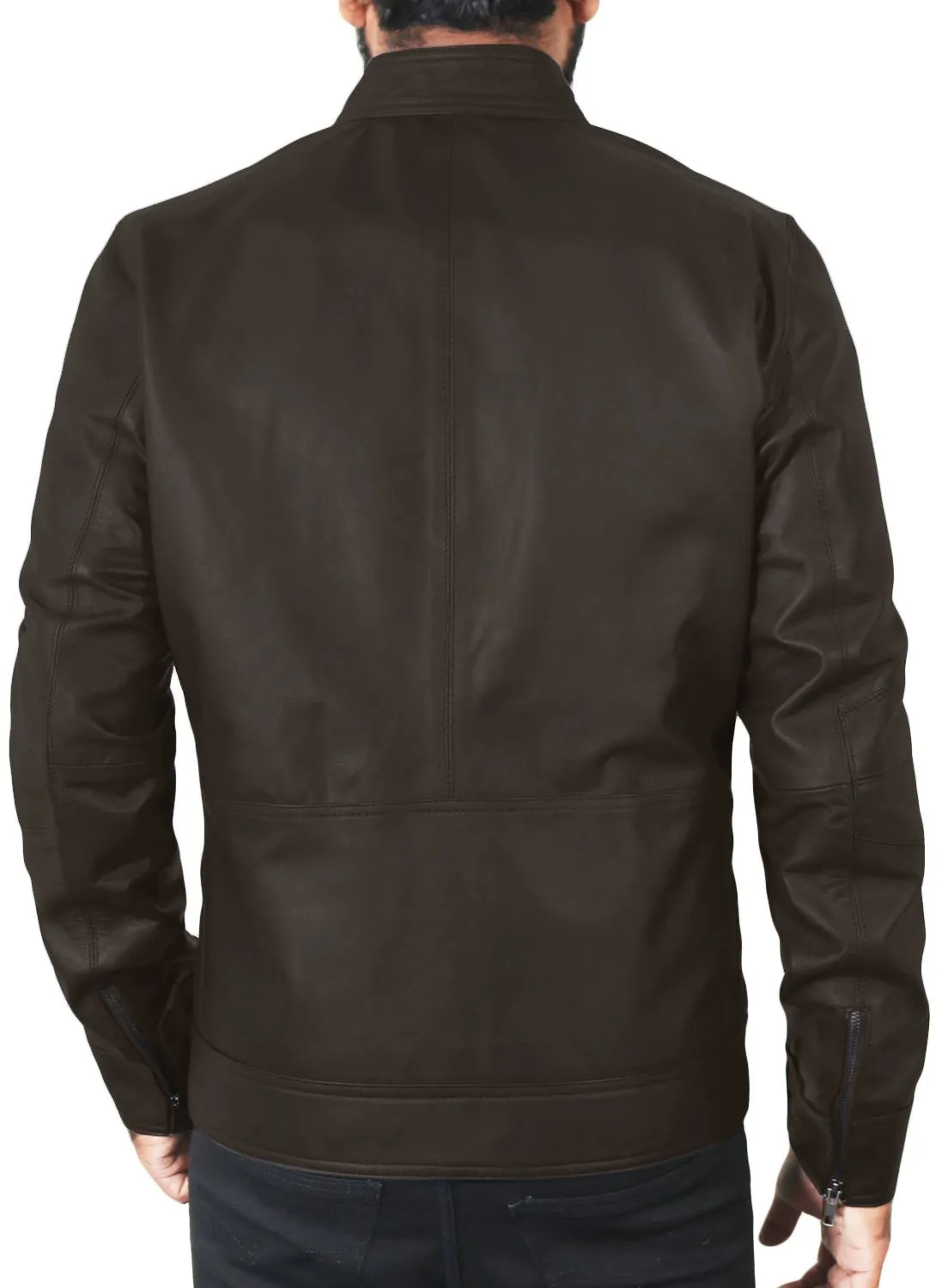 Leather Jackets Hub Mens Genuine Lambskin Leather Jacket (Black, Classic Jacket) - 1501248