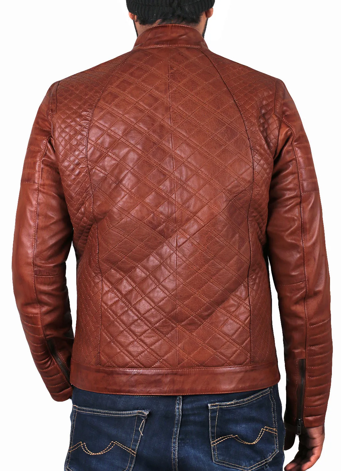 Leather Jackets Hub Mens Genuine Lambskin Leather Jacket (Black, Fencing Jacket) - 1501491