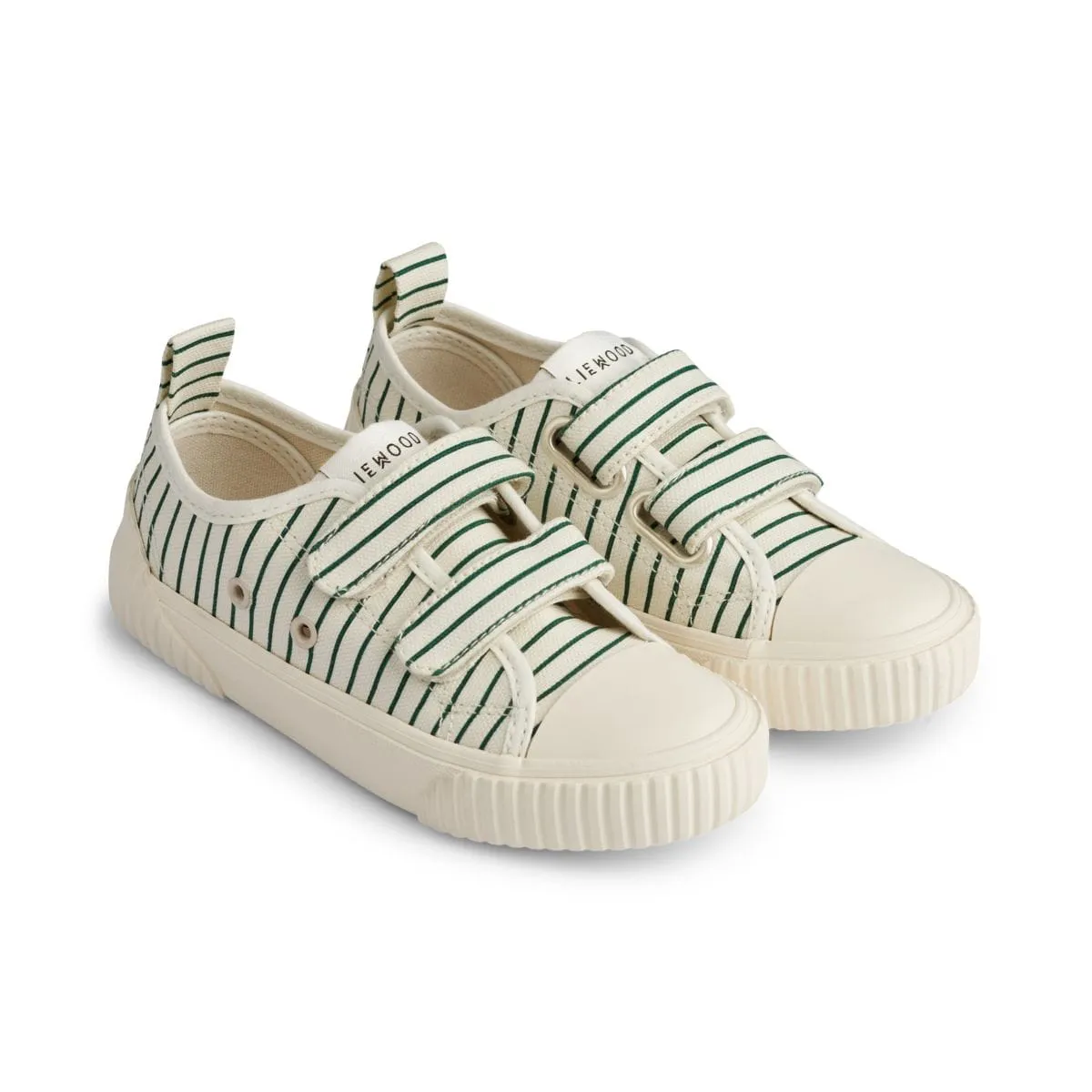 Liewood Kim Sneakers (Stripe Garden Green / Creme de la Creme)