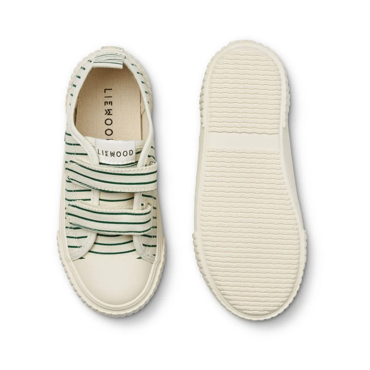 Liewood Kim Sneakers (Stripe Garden Green / Creme de la Creme)