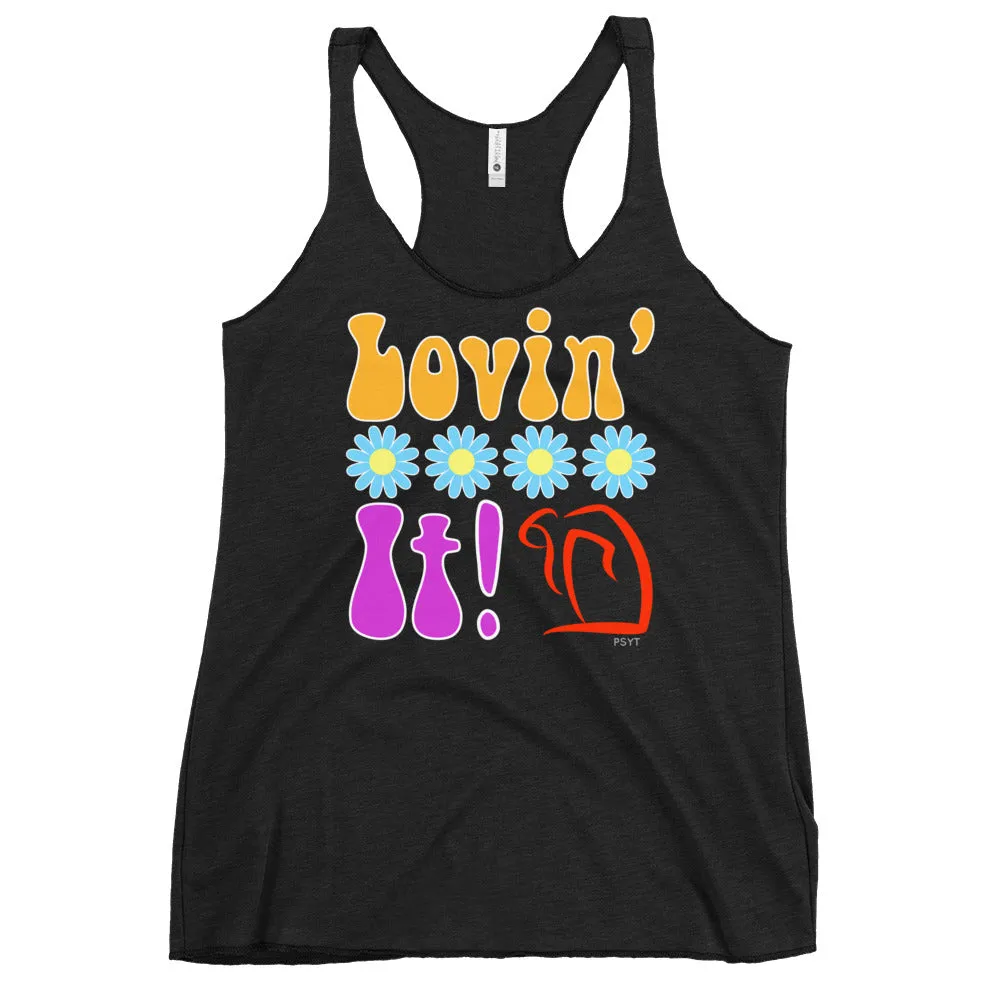 Lovin' It Retro Groovy Racerback Tank Top