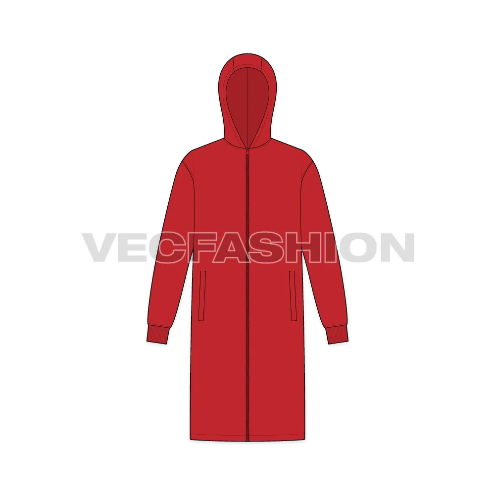 Mens Knee Length Windbreaker