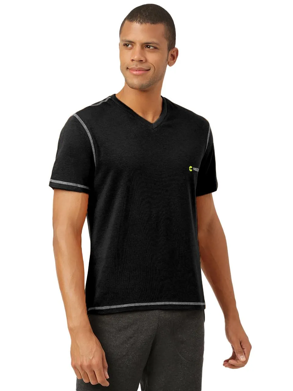 Men's Organic Bamboo Casual Tees - V-Neck (Pack Of 1)