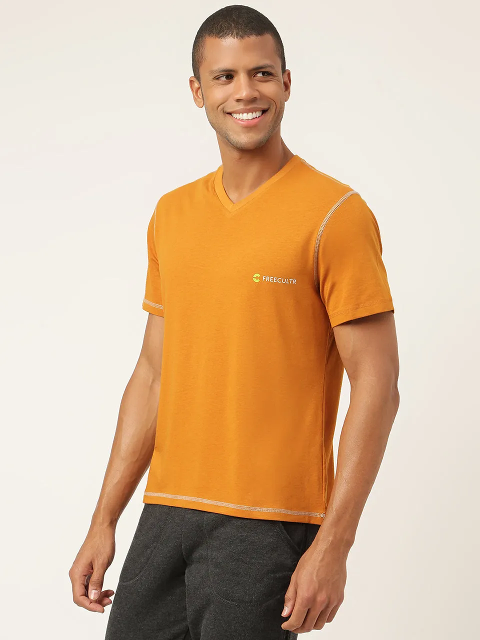 Men's Organic Bamboo Casual Tees - V-Neck (Pack Of 1)