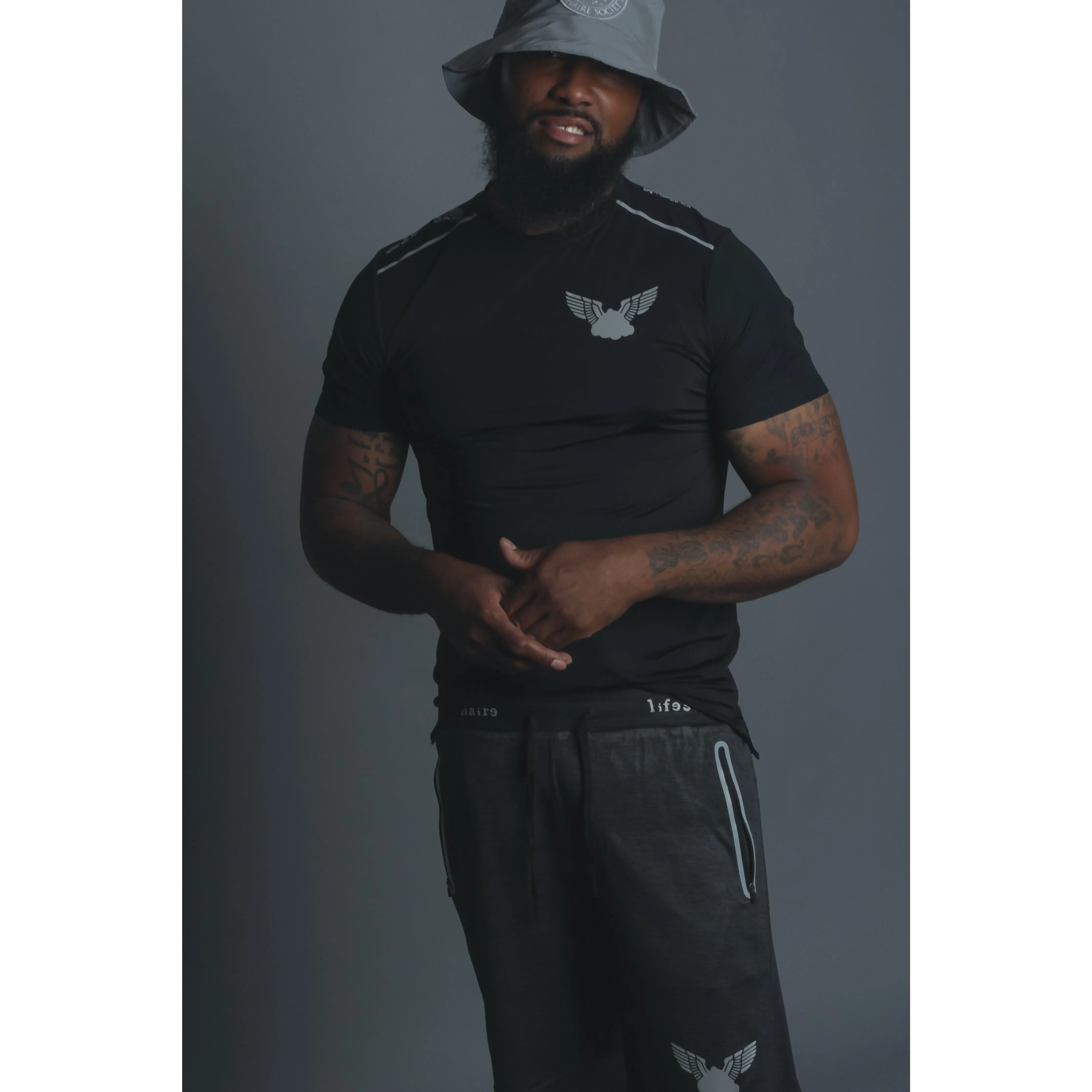 Men’s Reflective Shorts Set