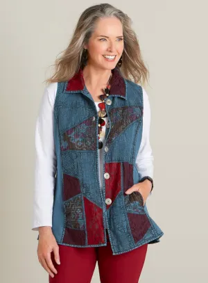 Patchwork Lace Reversible Vest