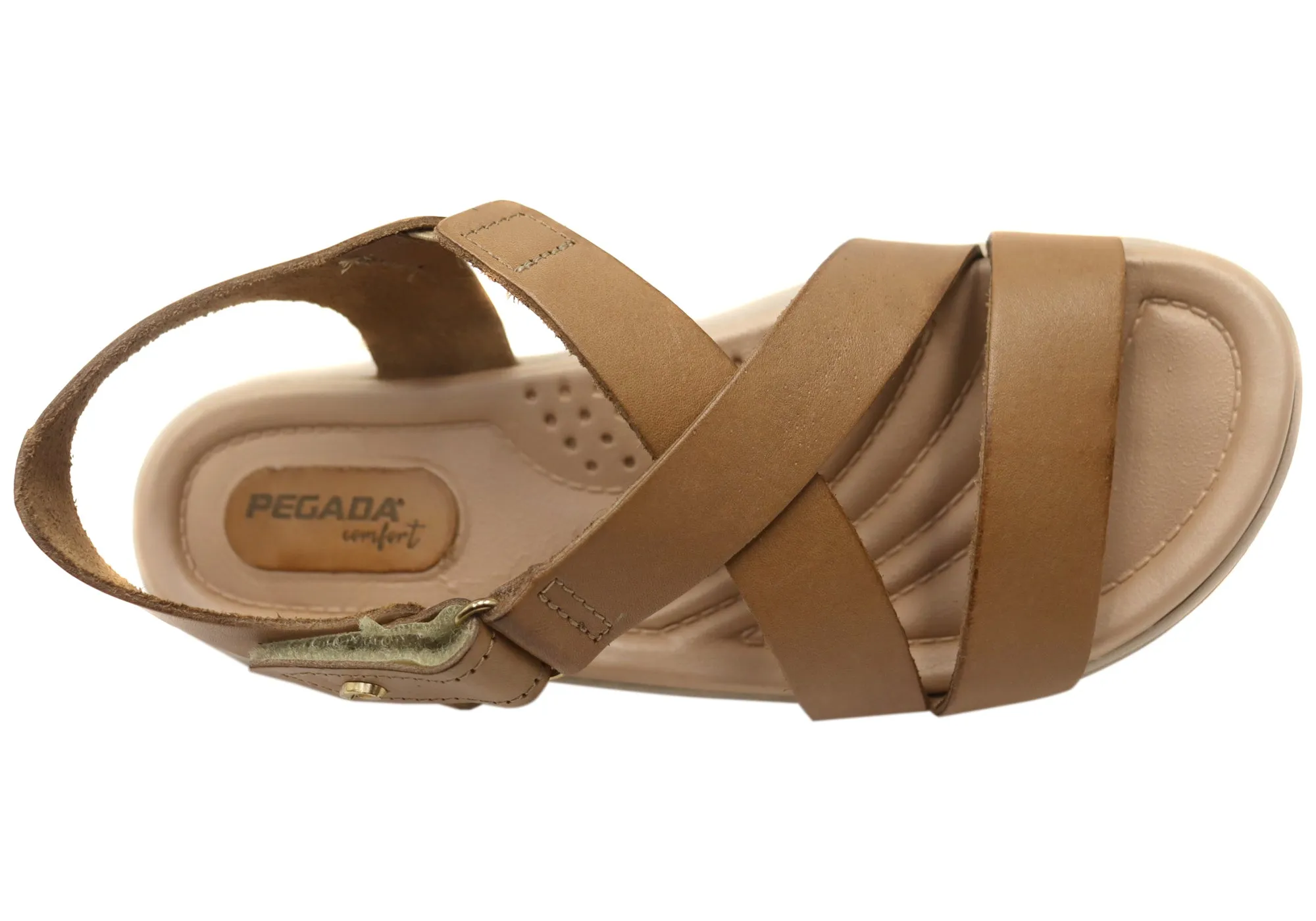 Pegada Mavada Womens Comfortable Leather Sandals Made In Brazil