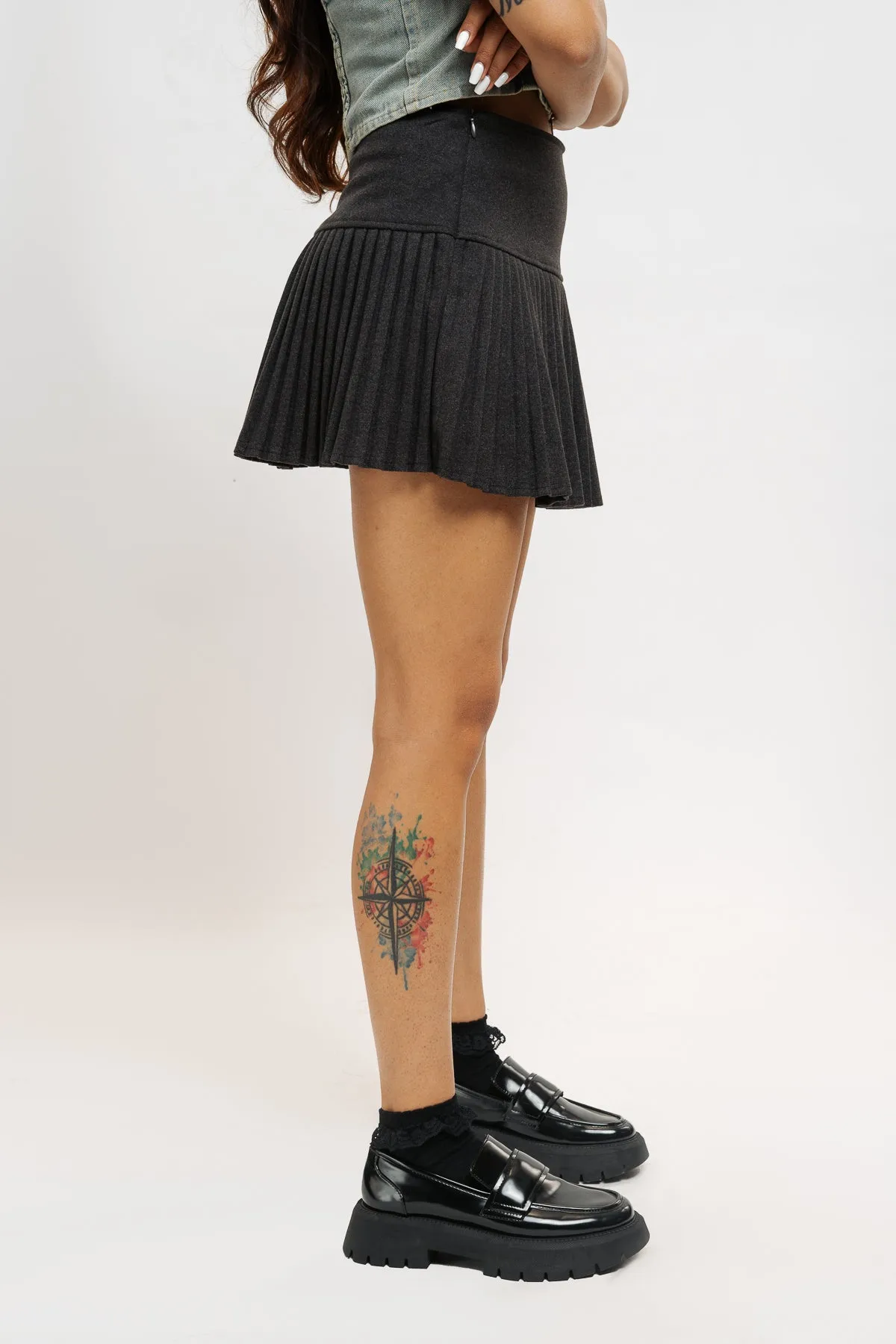 Pleated Mini Skirt