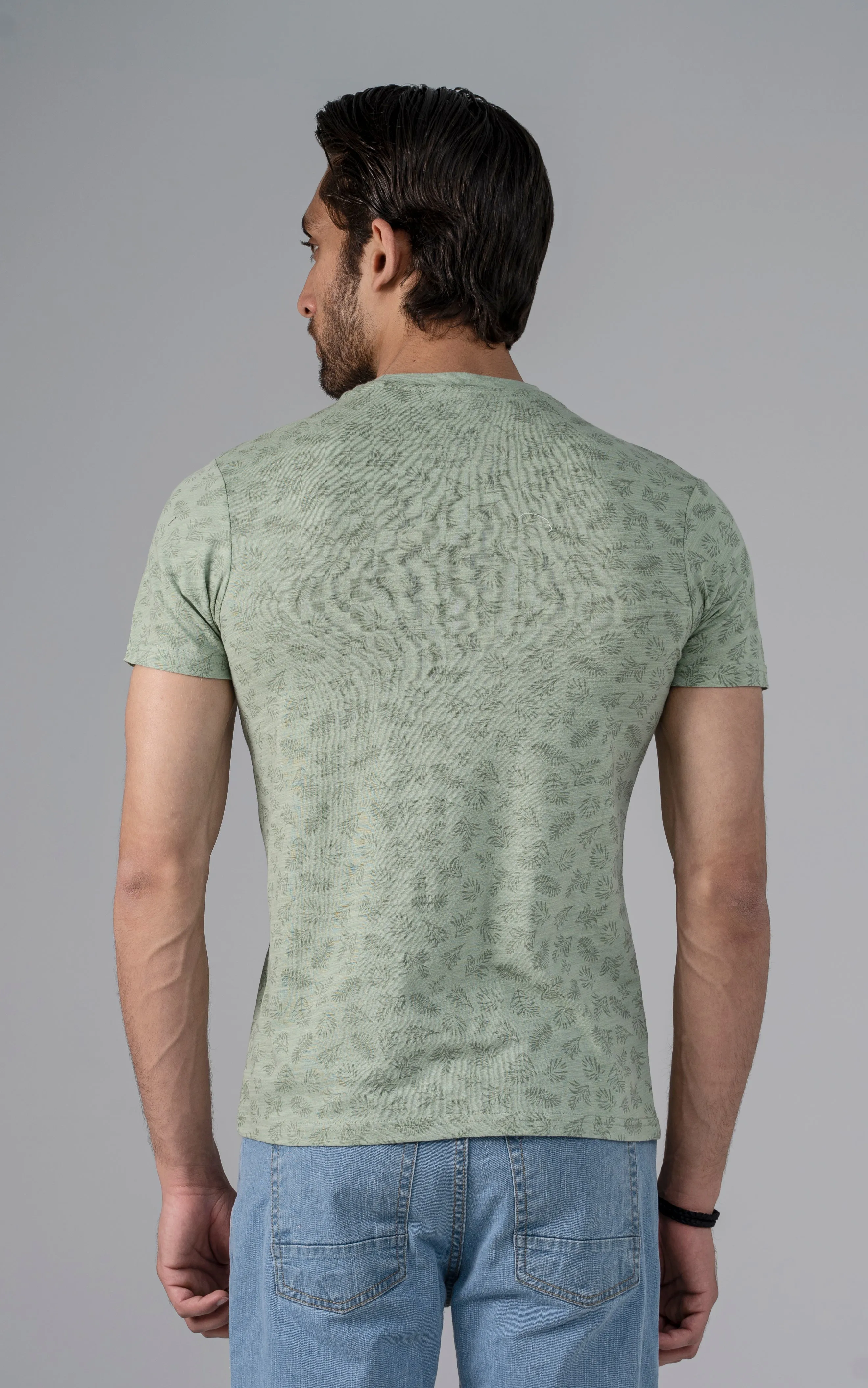 PRINTED T-SHIRT LIGHT GREEN