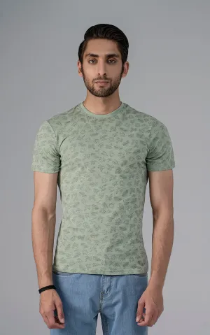 PRINTED T-SHIRT LIGHT GREEN