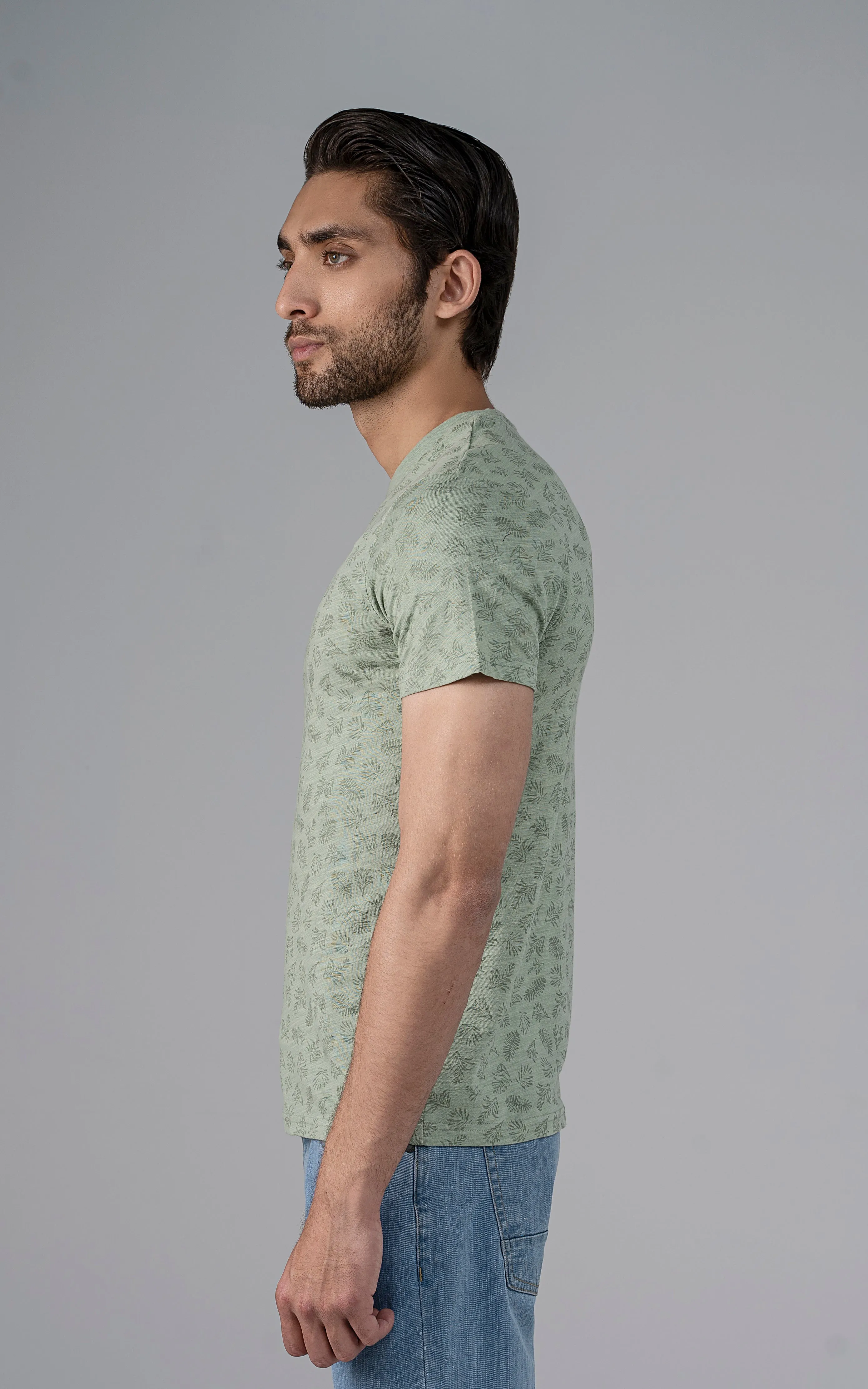 PRINTED T-SHIRT LIGHT GREEN