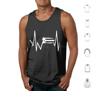 Puerto Rican Black Flag , Boricua Heartbeat Tank Tops Print Cotton Puerto Rico Puerto Rican Puerto Rican Heart Boricua