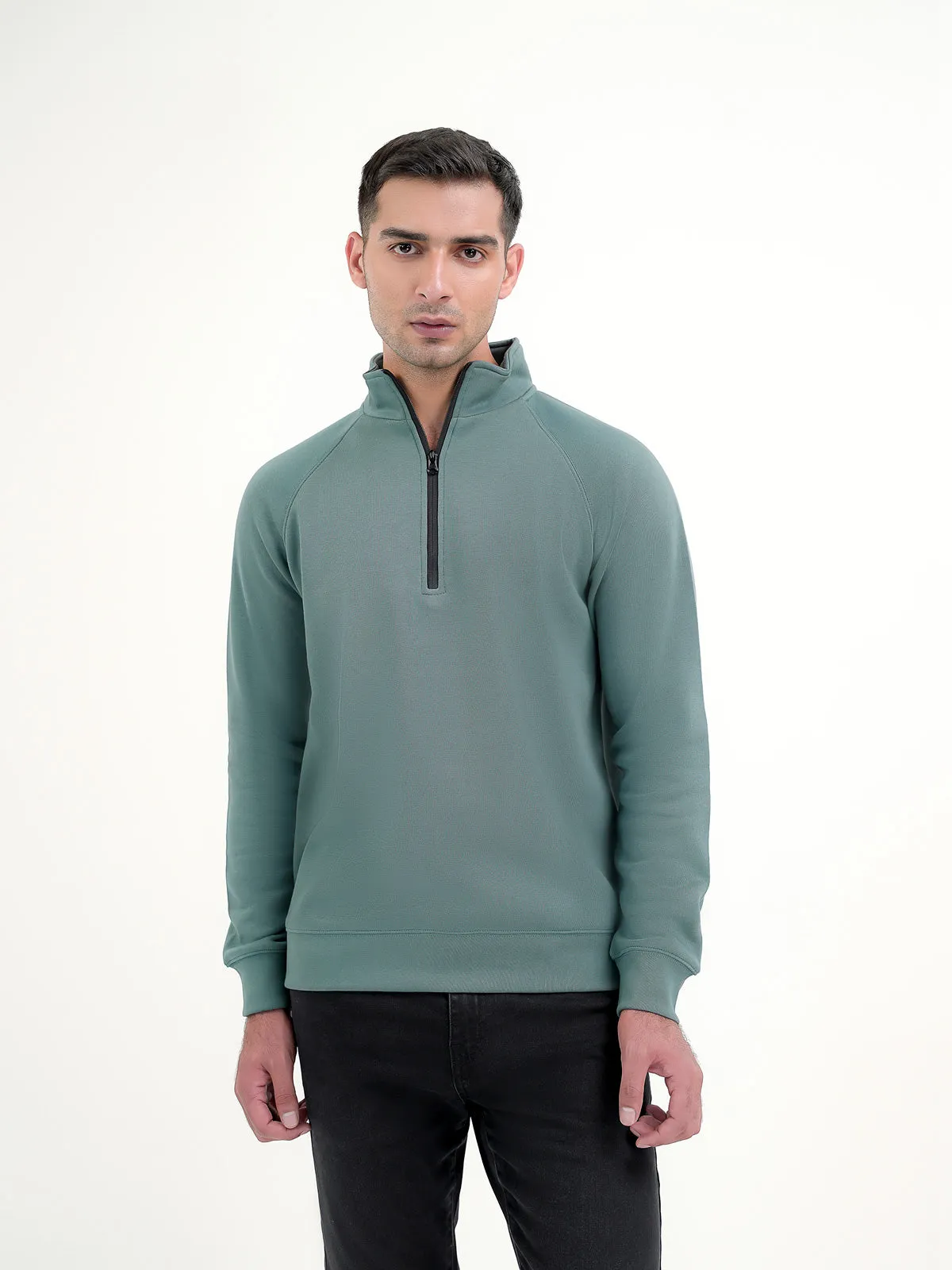 "CALGARY" Casual Mock Neck Sweatshirt