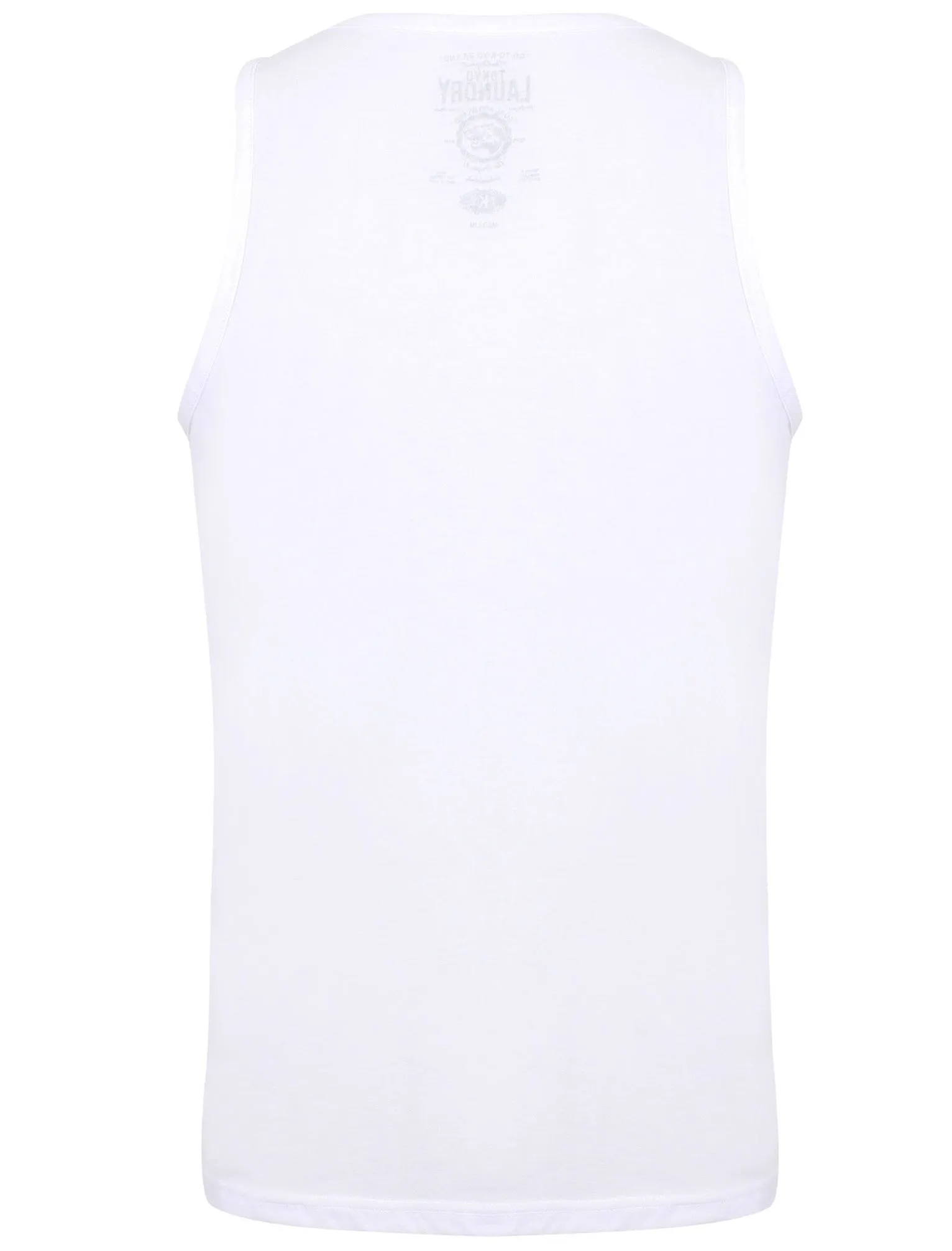 Riser Faded Tropical Print Vest Top In Optic White - Tokyo Laundry