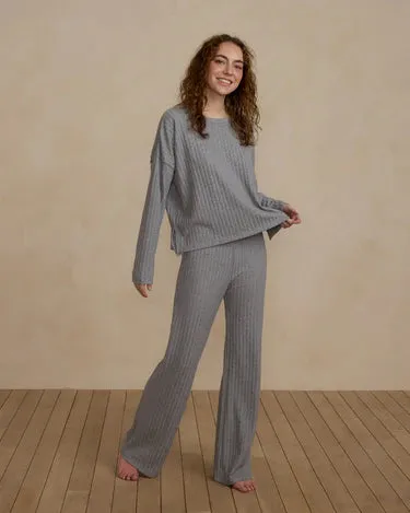 Rylee   Cru Cozy Rib Knit Set, Dusty Blue