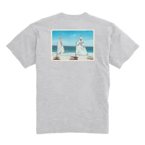 Sail Boat Postcard Tee - Heather Grey