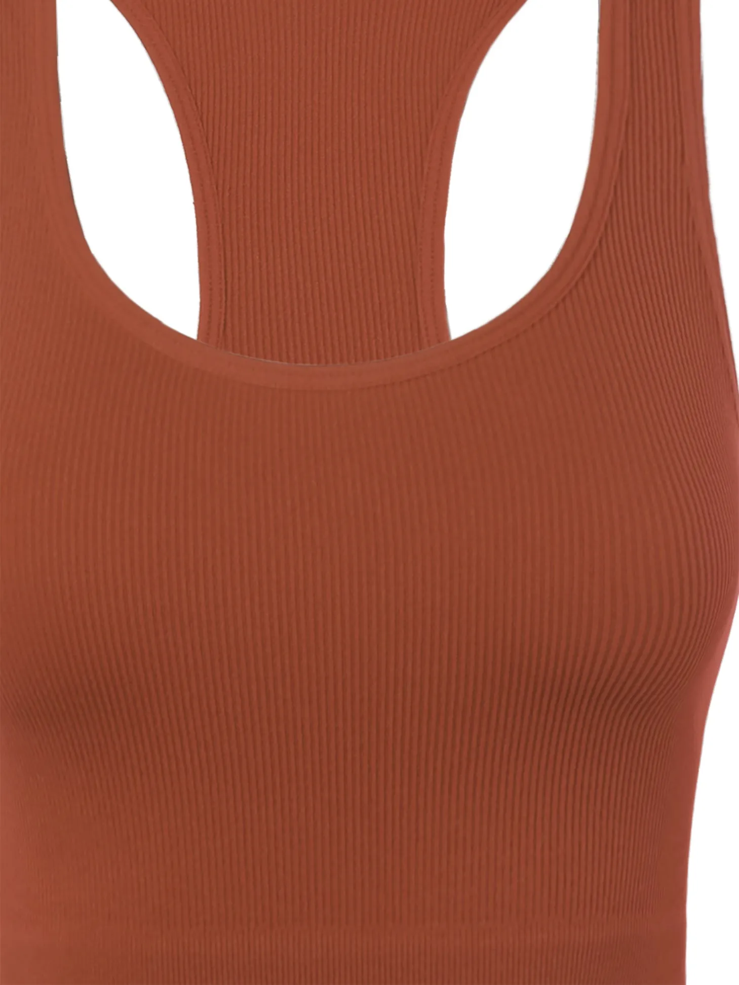 Seamless Workout Cropped Racerback Tank Tops