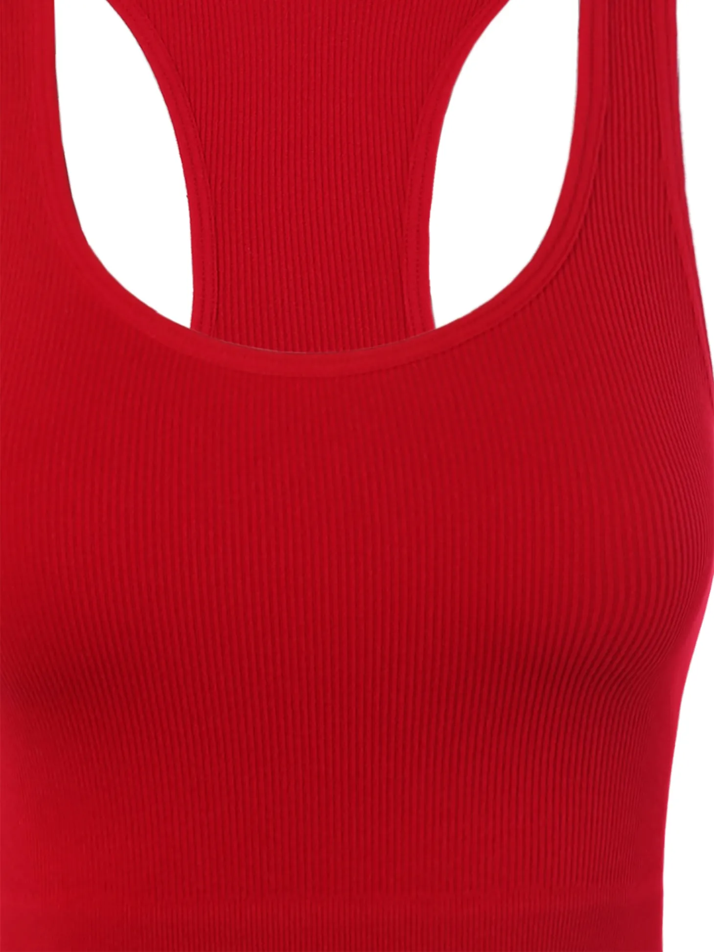 Seamless Workout Cropped Racerback Tank Tops