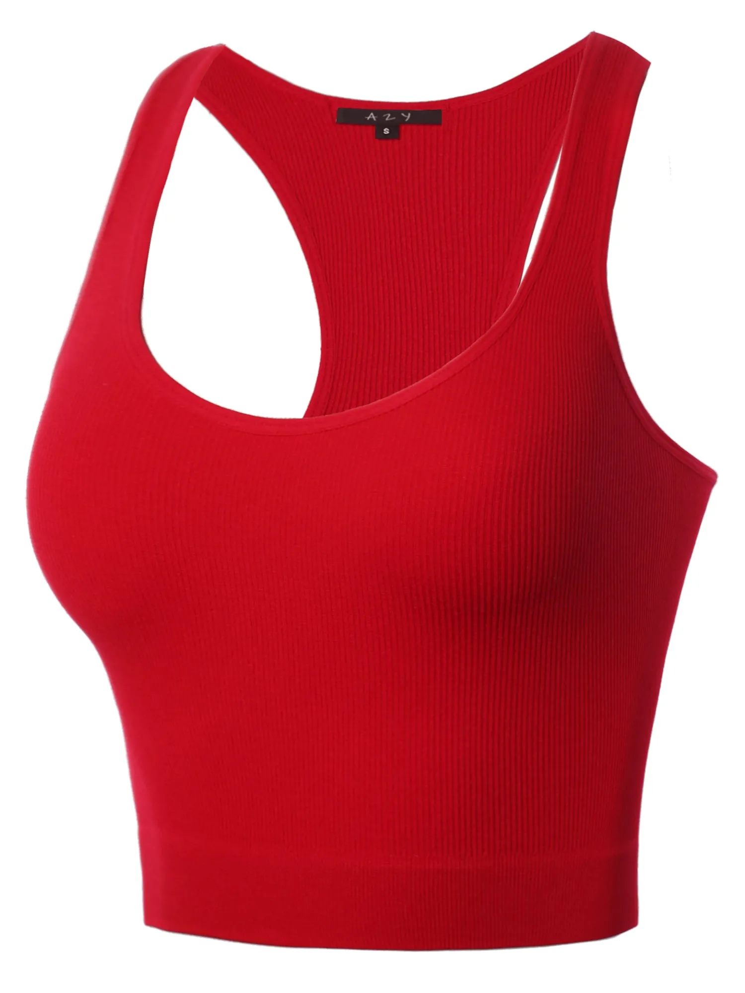 Seamless Workout Cropped Racerback Tank Tops