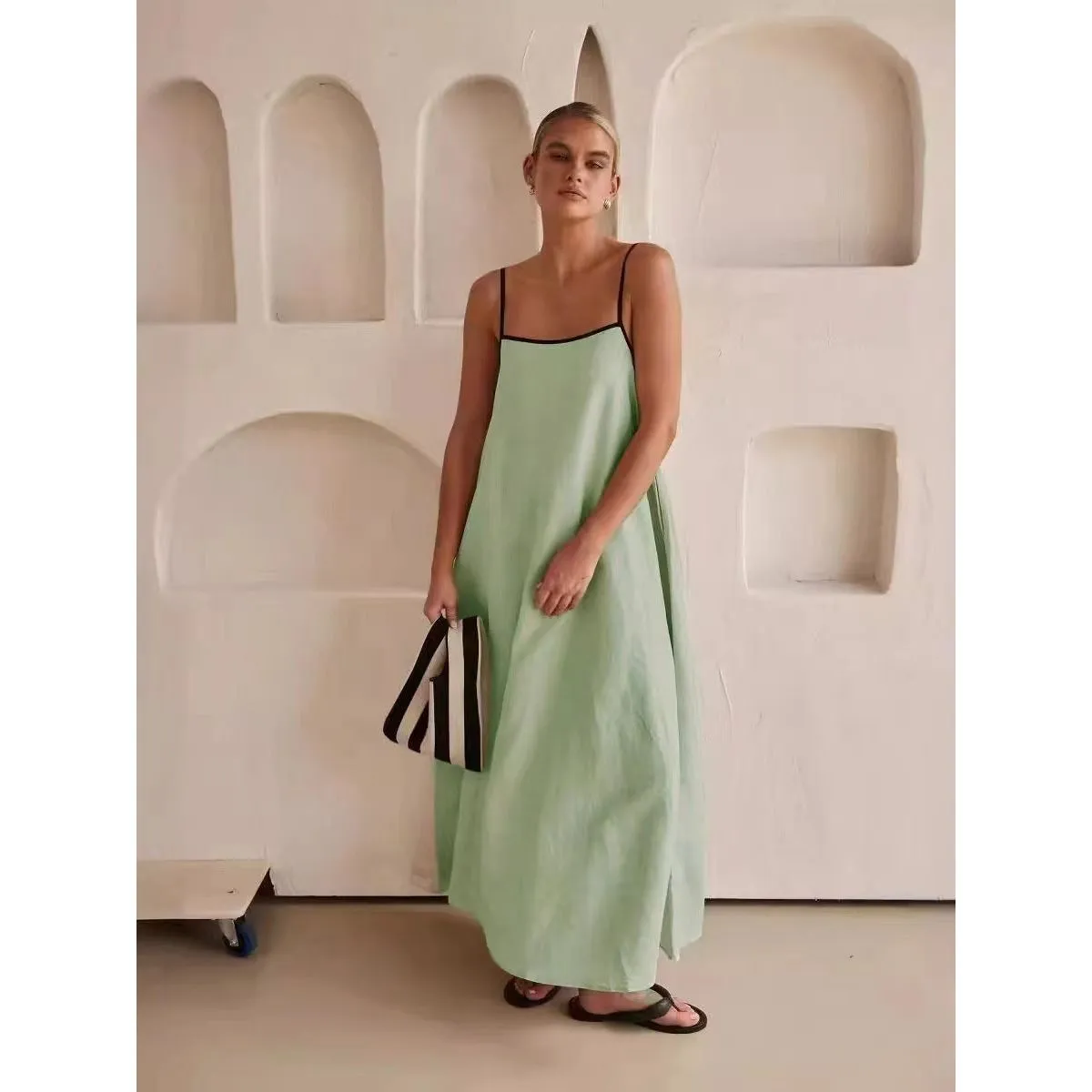 Sleeveless Swing Long Dress