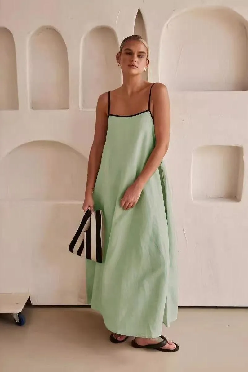 Sleeveless Swing Long Dress