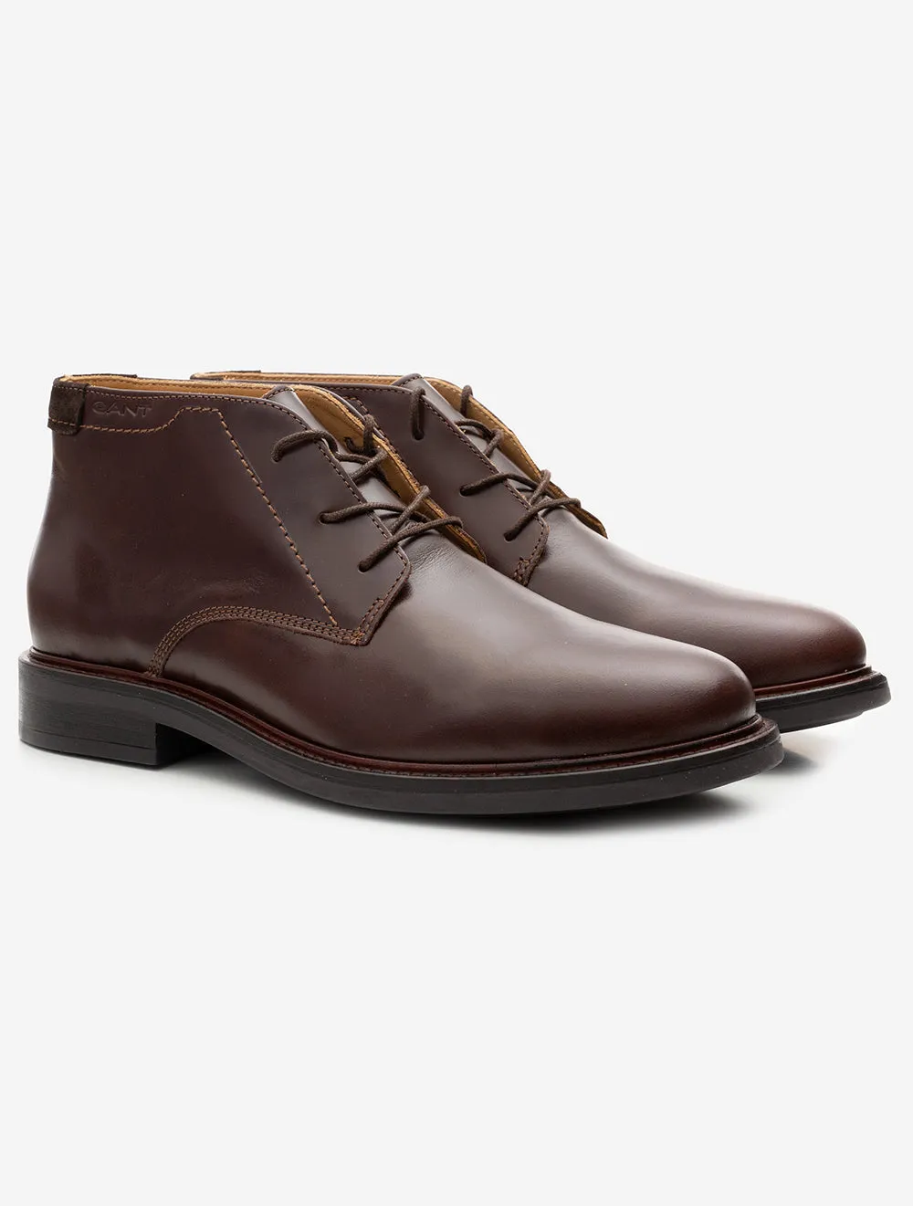 St Fairkon Leather Mid Boot Espresso Brown