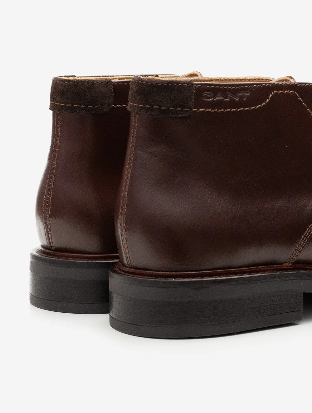 St Fairkon Leather Mid Boot Espresso Brown