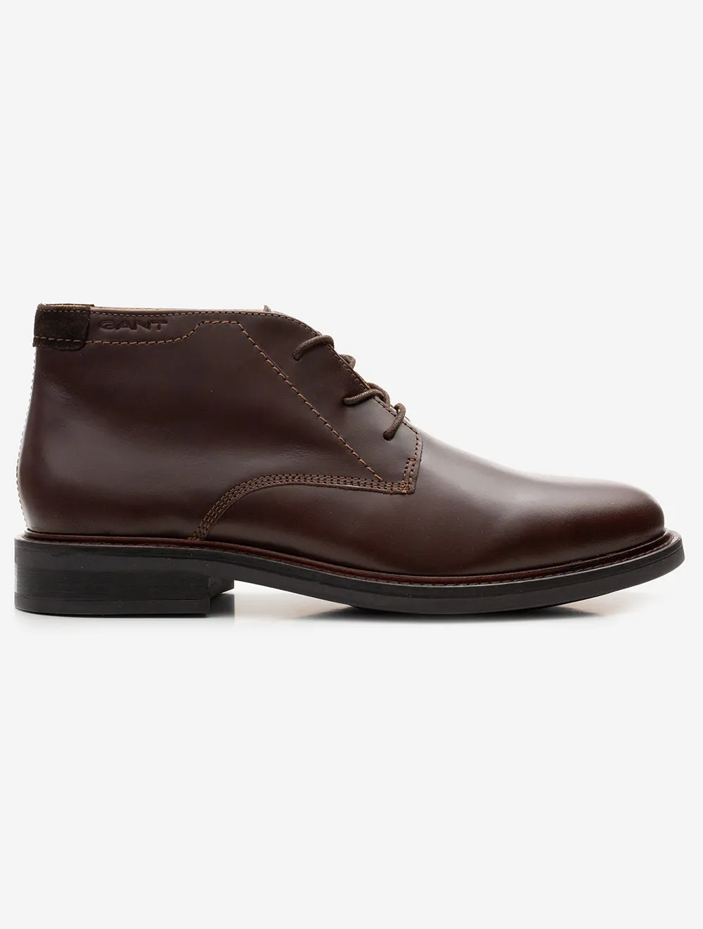 St Fairkon Leather Mid Boot Espresso Brown