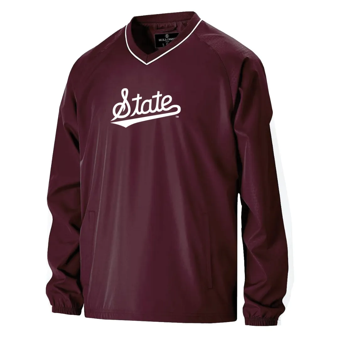 State Script V-Neck Windbreaker