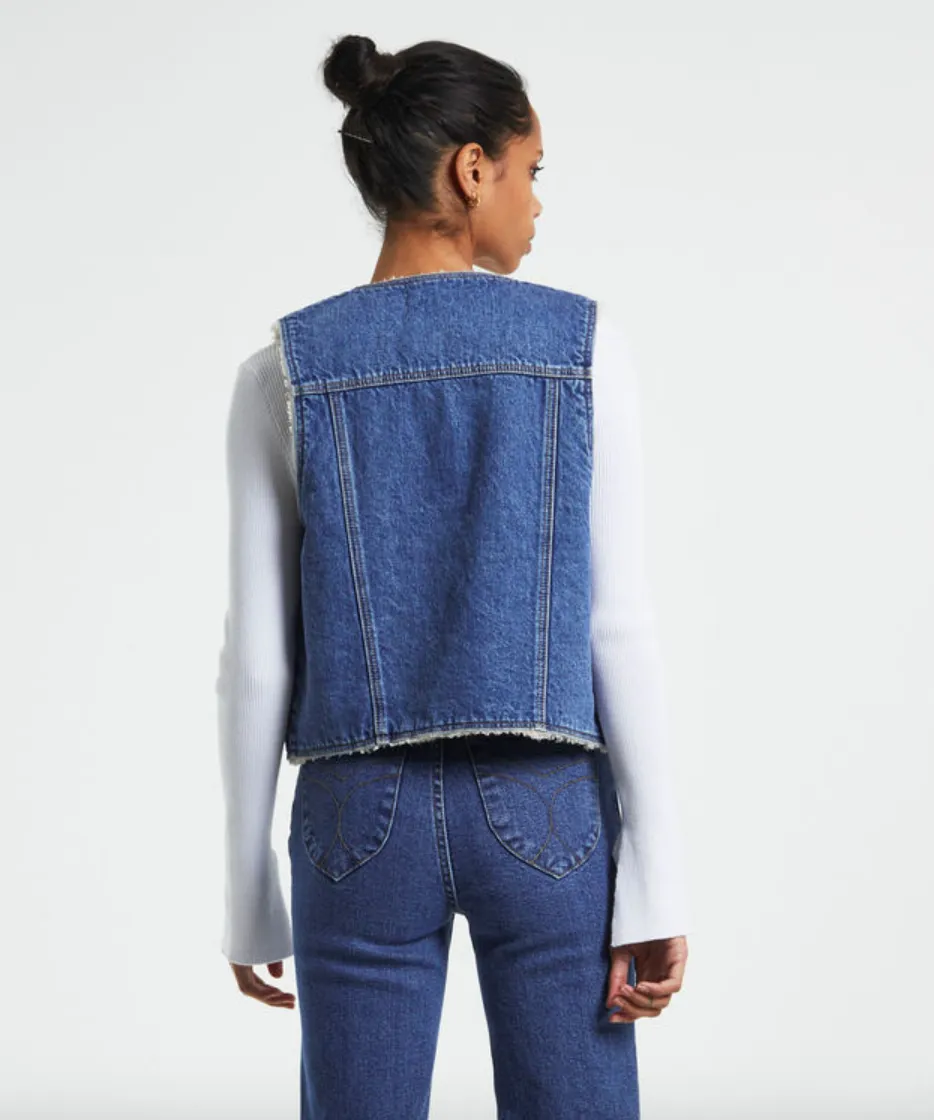 Stevie Blue Sherpa Vest