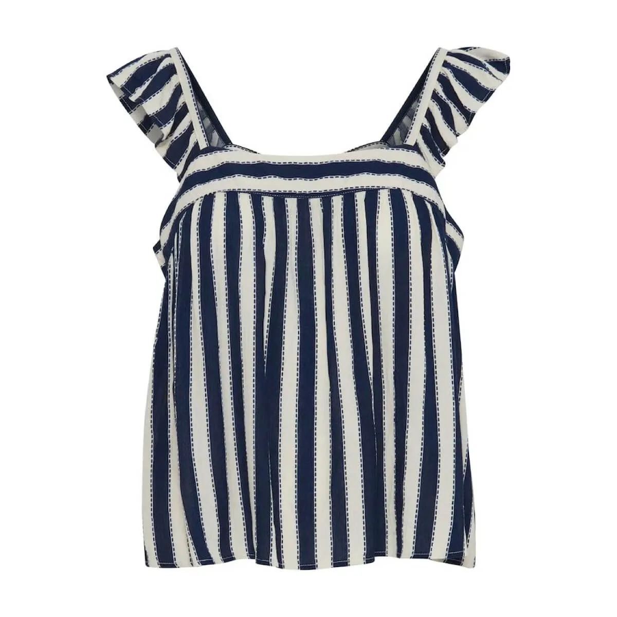 Striped Flutter Tank Top