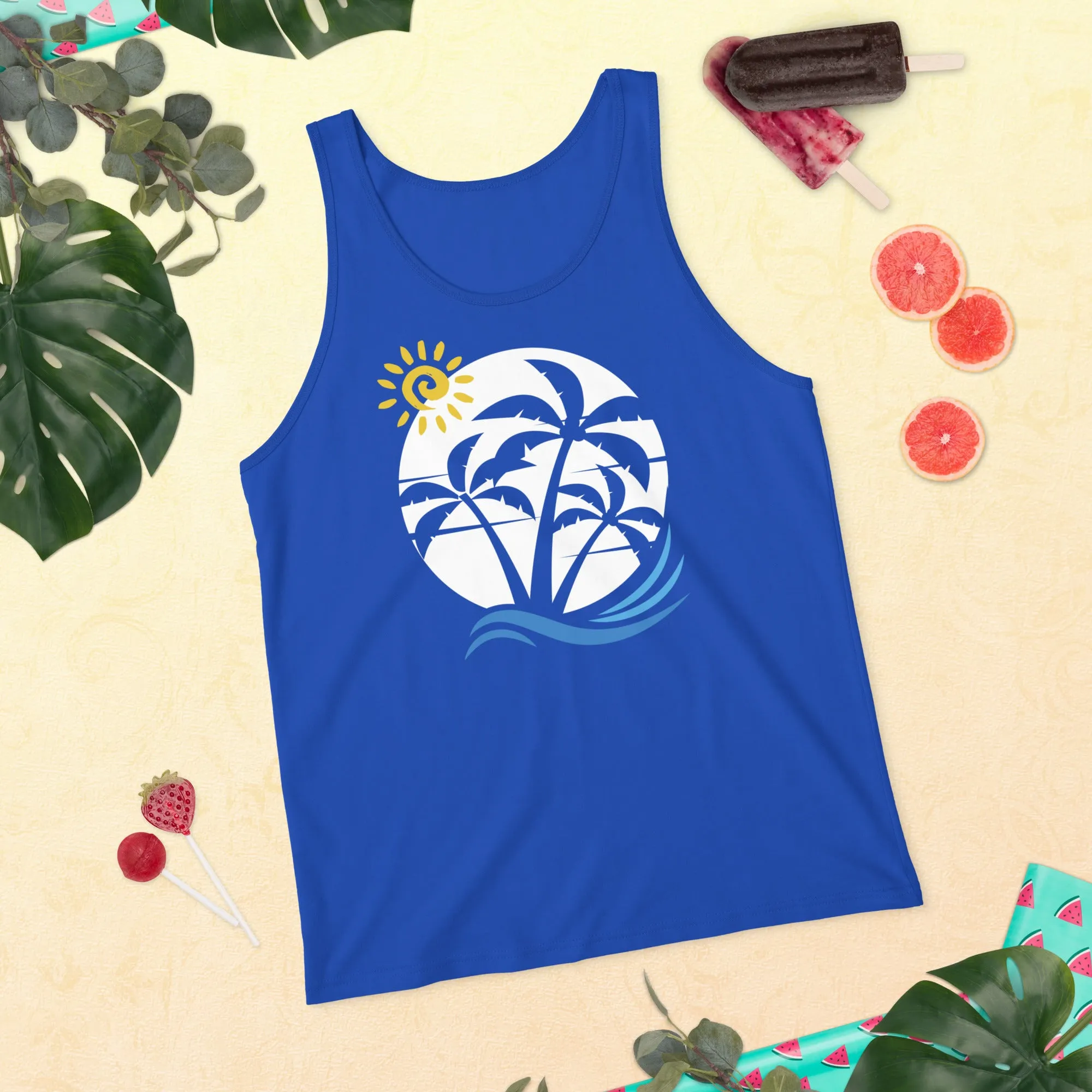 Sun Palm Tree Tank Top