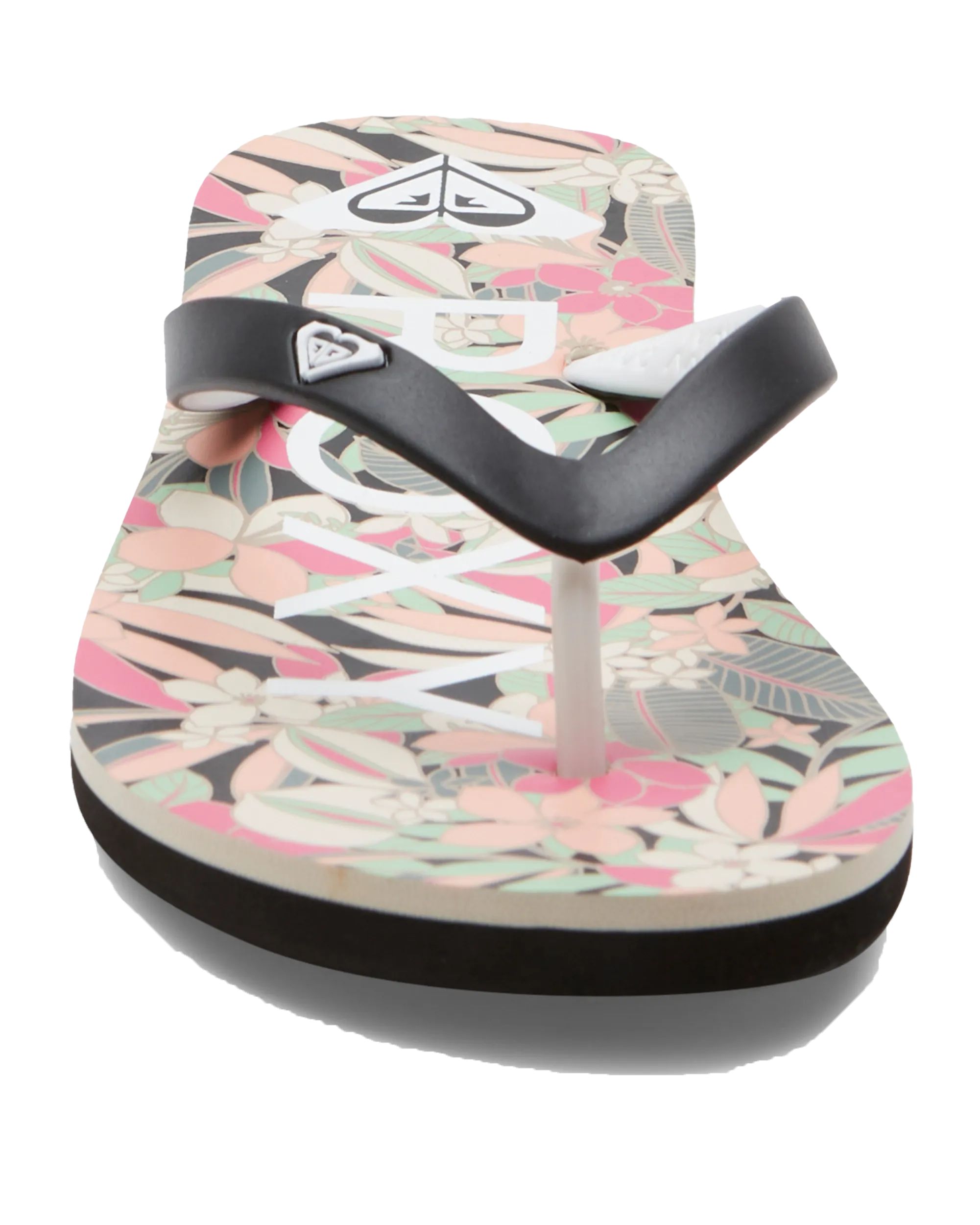 Tahiti VII Flip Flops in Black, Pink & Soft Lime