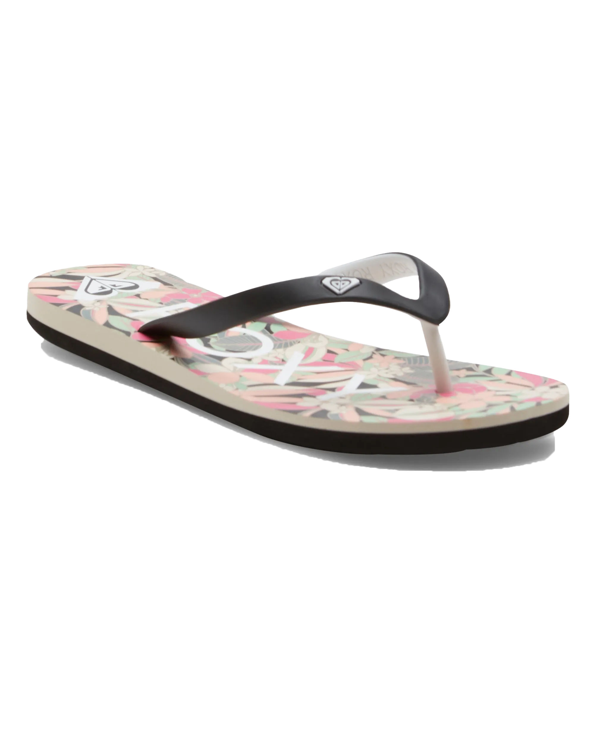 Tahiti VII Flip Flops in Black, Pink & Soft Lime