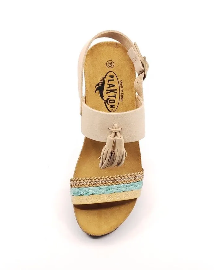 Tassel Wedge - Camel Cre