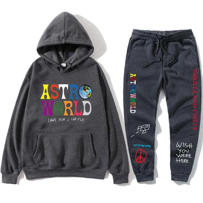 Travis Scott Astroworld Hoodie and Sweatpants Tracksuit Set