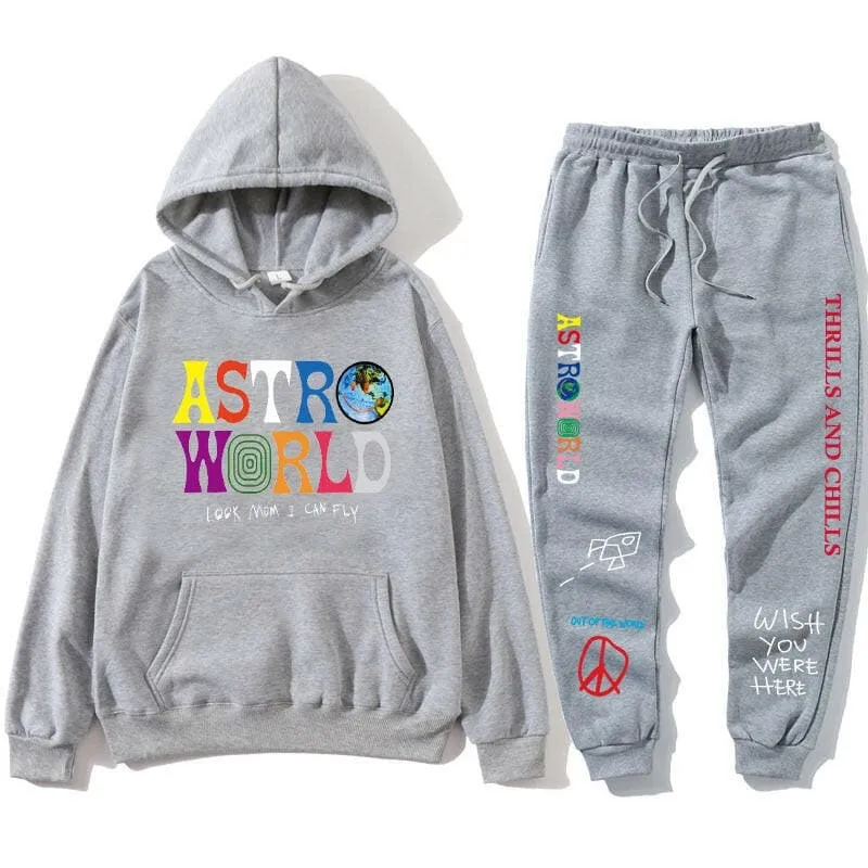 Travis Scott Astroworld Hoodie and Sweatpants Tracksuit Set